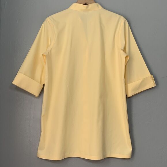 Orvis Wrinkle Free Womens Size 8 Yellow Button Up Shirt Minimalist Office Preppy - Picture 5 of 6